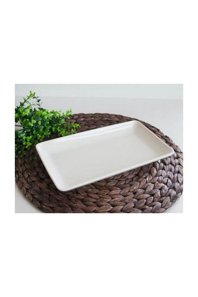 ACAR Pure White 34x18cm White Porcelain Serving Boat Plate008089