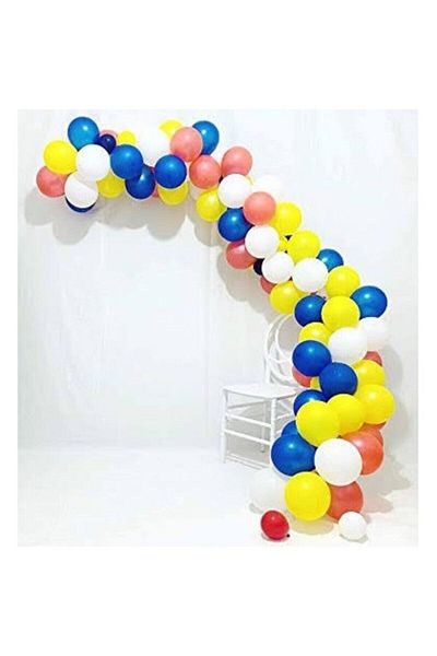 MERİ PARTİ 100Pcs Cotton Princess Colors Balloon and Balloon Chain Concept Party