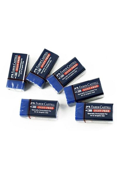 Faber Castell Medium Size Exam Eraser 6 Pieces