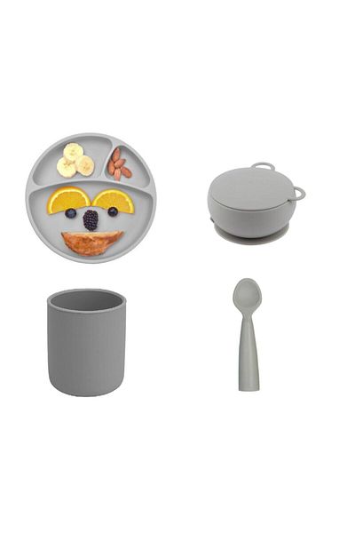 OiOi Feeding Set Plate Bowl Cup Spoon