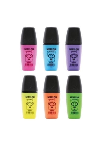 Osaka Mini Highlighter Neon Marker Pen 6 Pieces