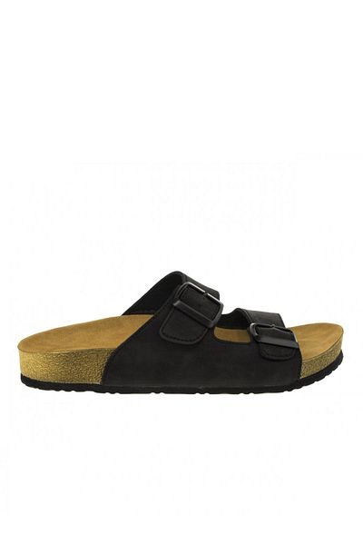 Twigy K0538 Leo Double Band Black Men's Slippers