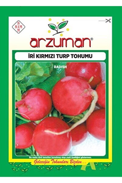 Arzuman Iri Kırmızı Sebze Turp Tohumu 25 gr