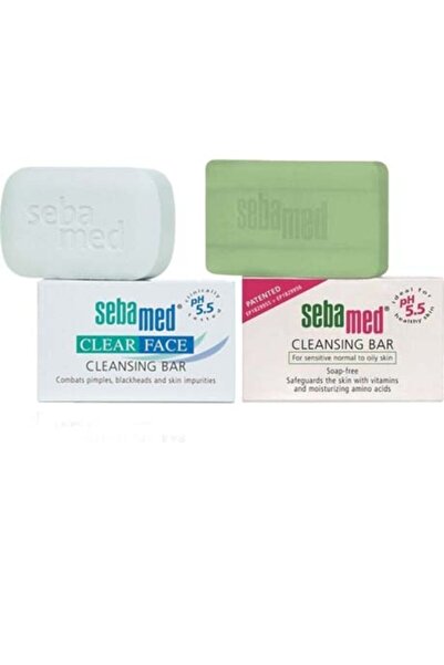 Sebamed Sabun Compact Cleansing Bar 100gr + Clear Face Kompakt Sabun 100gr