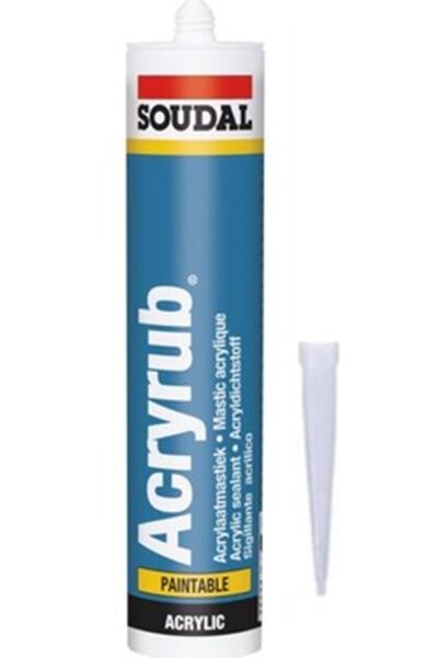 Genel Markalar Acryrub Silikonize Mastik 500 gr Beyaz