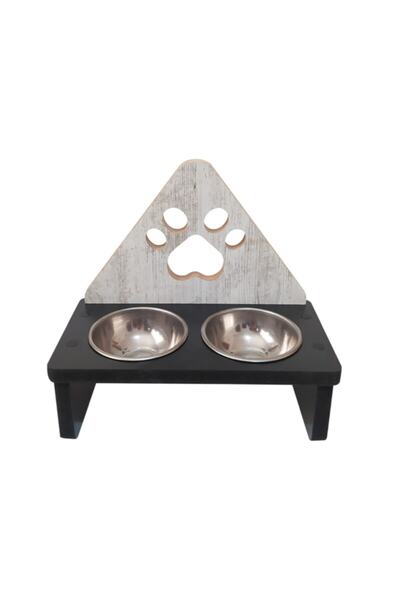Ayarlanabilir Kedi Köpek Metal Mama ve Su Kabı