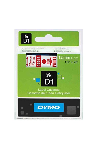 Dymo Şerit D1 12Mmx7Mt Beyaz/Kırm 720550 45015