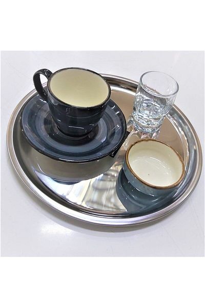 Abant Steel Coffee Presentation Plate