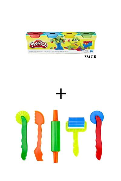 Play Doh Play-doh 4 Renk Oyun Hamuru 224 Gram+ Brons Oyun Hamuru Kalıbı Seti ...