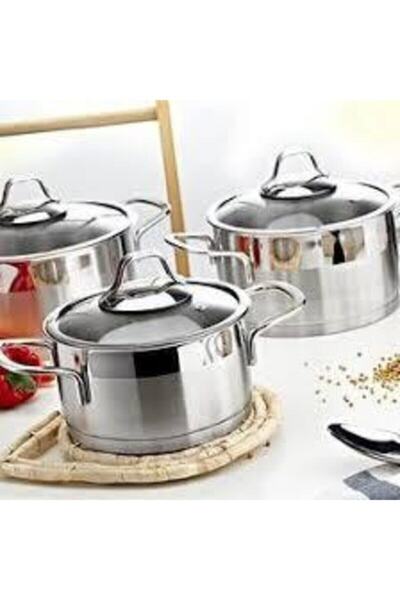 Lines 6 Prç Dik Tabanlı Tencere Seti (16/18/20)