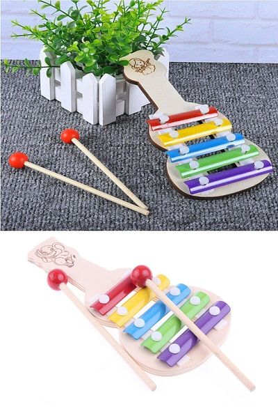 Hyd Wooden Guitar Cellophane Xylyphone Musical Instrument Instrument Educational Toy