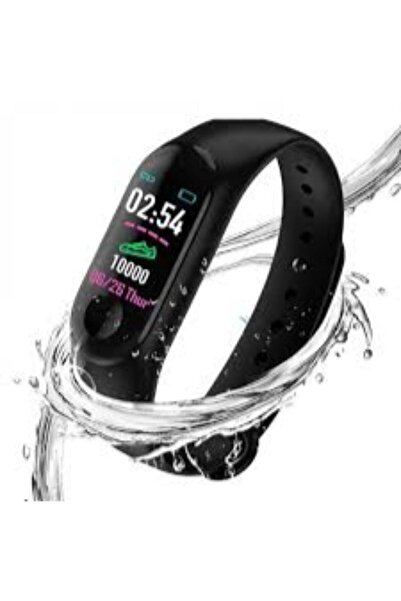 BLUE İNTER Unisex Siyah M4 Renkli Ekran Akıllı Bileklik