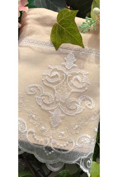 Çeyiz Bahçesi Βελούδινη πετσέτα Mahidevran Cappuccino 50&90