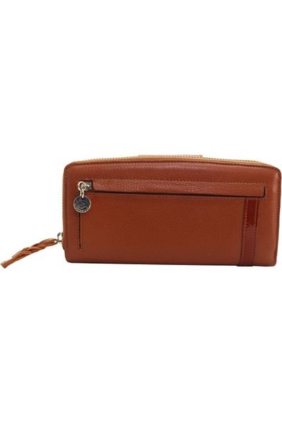 Grande Women's Brown Genuine Leather Wallet - Card Holder