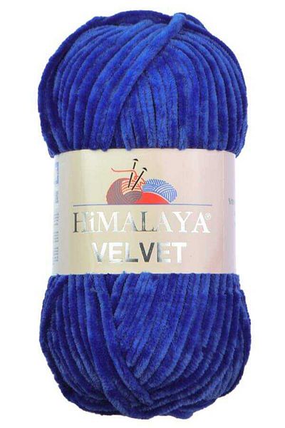 Himalaya Μπλε Σαξ Βελούδινο Χέρι Πλεκτό - Ιπί 90029