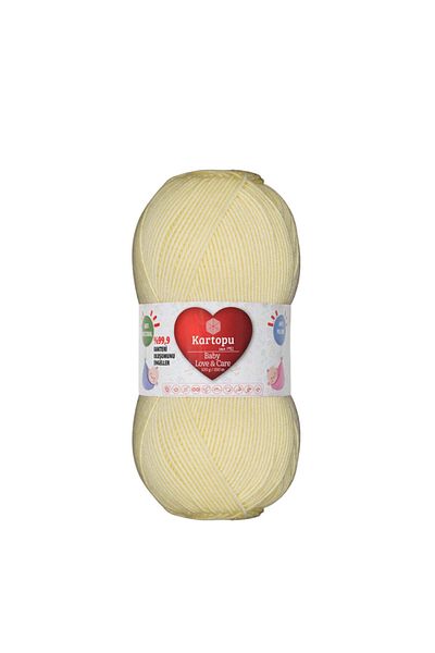 Kartopu Baby Love & Care K036 Pale Yellow Hand Knitting Thread 100 Gr
