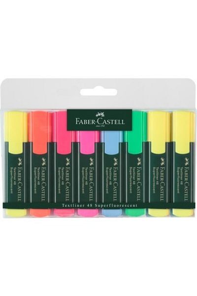Faber Castell قلم هايلايتر مختلط 8 قطع