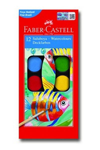 Faber Castell Faber-castell Suluboya, 12 Renk Küçük Boy