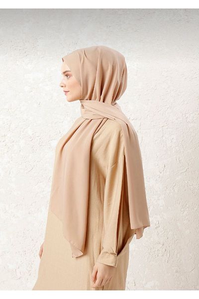 NEWSTORE Γυναικείο μπεζ μεταξωτό σάλι Medina