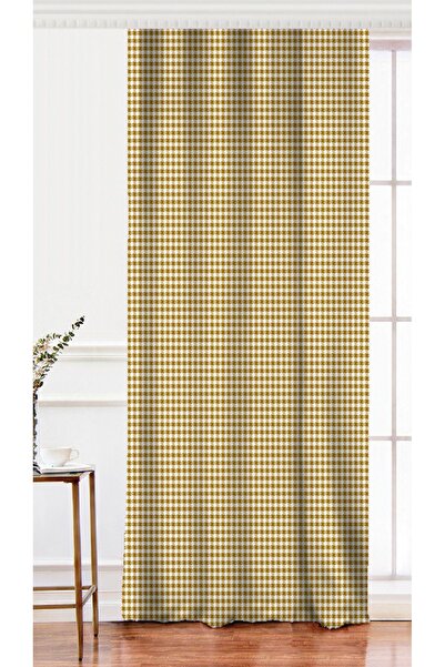 Realhomes Tek Kanat Beyaz Zemin Üzerinde Gold Renkli Geometrik Çizimli Dijita...