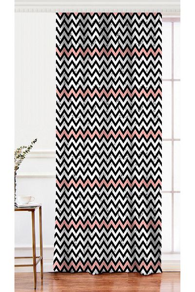 Realhomes Fundal de marmură cu o singură aripă, model geometric în zig-zag, imprimat digital, perdea de fundal