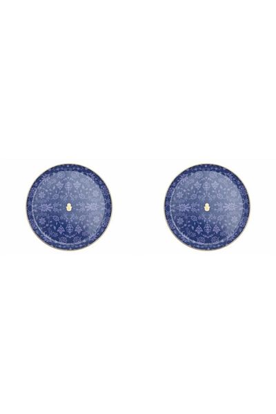 Porland Glamorous Navy Blue Flat Plate 24cm 2-Piece 04ap021552