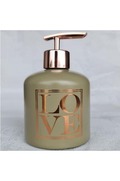 Tabivar Love Liquid Soap Dispenser Gold Λεπτομερής Διακοσμητική Αντλία Σαπουνιού WC Μπάνιου