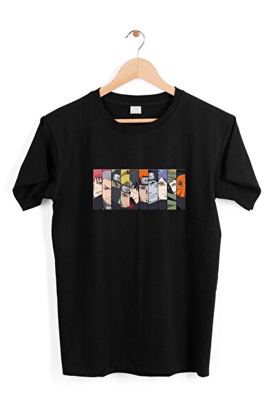 IvırZıvır Tricou unisex negru cu imprimeu Naruto