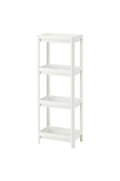 Mashotrend Siyah - Beyaz Vesken Mutfak Banyo Raf Ünitesi - Banyo Dolabı Havlu...