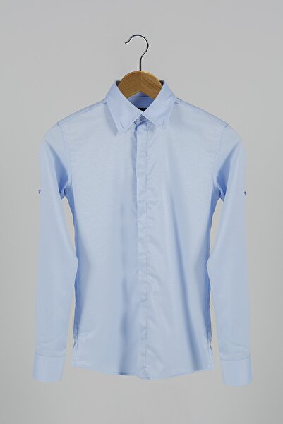 VEAVEN Erkek Slim Fit Klasik Gömlek Vavn9y-4300424-01 Mavi