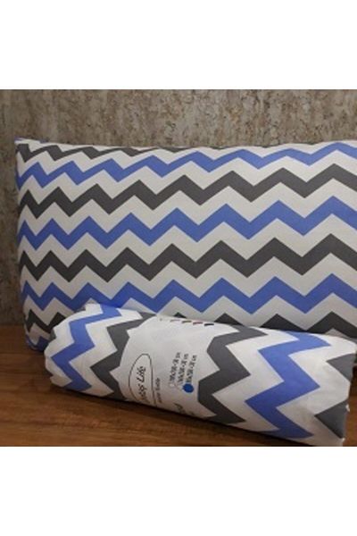 üntaş (120) cearceaf unic elastic 1 fetă de pernă 120x200 albastru gri Eczigzag17