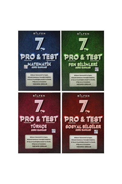 Bilfen Yayıncılık Bilfen Yayınları 7. Sınıf Pro & Test Soru Bankası Seti 4 Kitap