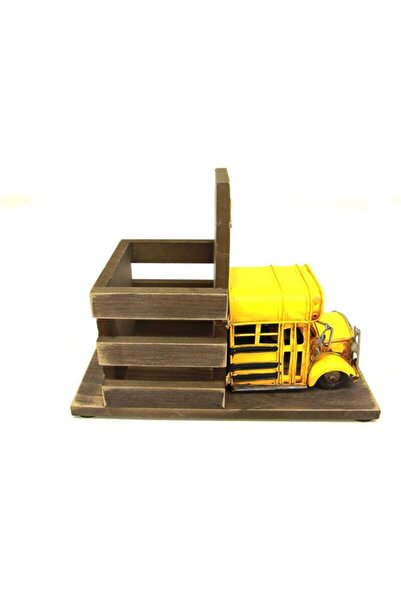 Otantik Çarşı Διακοσμητική μεταλλική θήκη για στυλό σχολικού λεωφορείου αυτοκ...