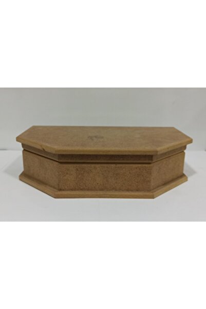 Hare Den Ahşap, Köşeli Kutu. En 18 Cm, Boy29,5 Cm, Yükseklik 7,5 Cm.