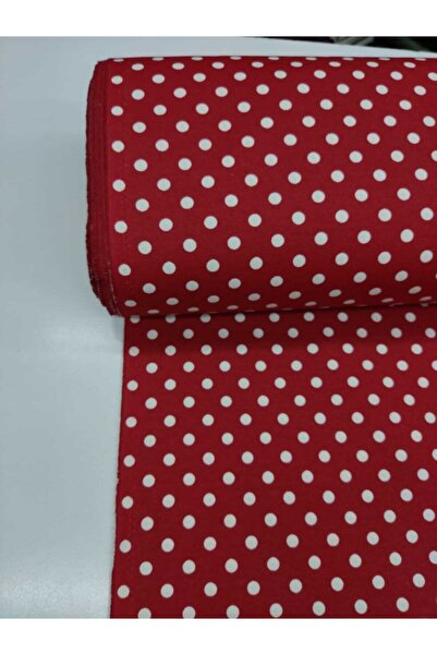 Premier Puantiyeli Duck Kumaş Kırmızı