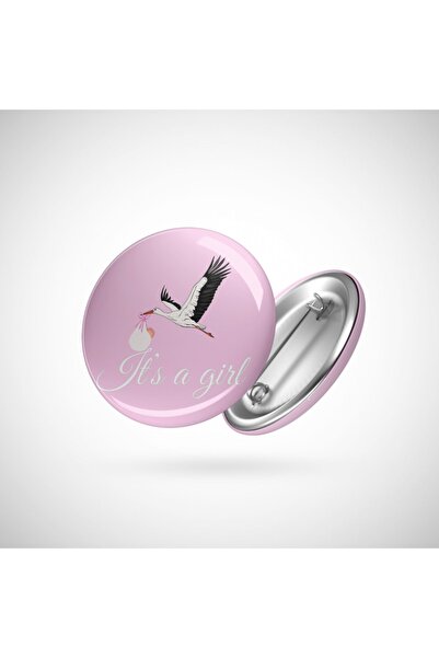 Fizello Stork Carrying A Baby.mom To Be.expecting Mother Gift Rozet