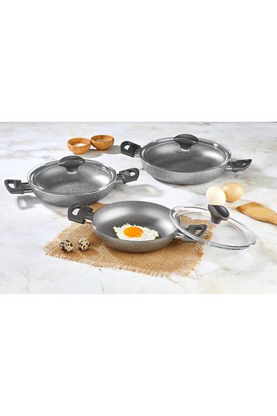 papilla Gray Melted Pan Set