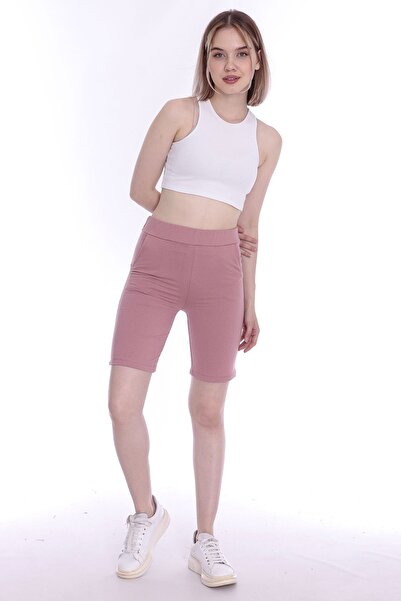 MİSSWOMEN Beli Lastikli Cepli Spor Şort