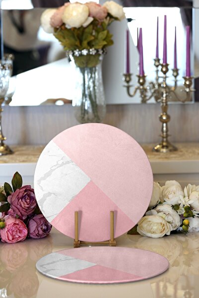 Realhomes 2-dijelni pastelni pozadinski tanjir i podmetač sa geometrijskim uz...