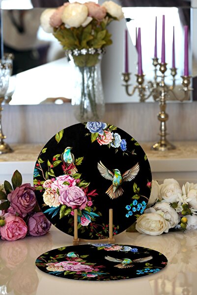 Realhomes طقم مكون من قطعتين من الزينة الدائرية الحديثة وقاعدة التقديم بنمط ا...