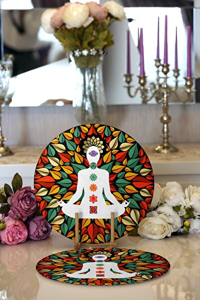 Realhomes Joga mandala Dalekog istoka - Set od 2 digitalno štampana okrugla p...