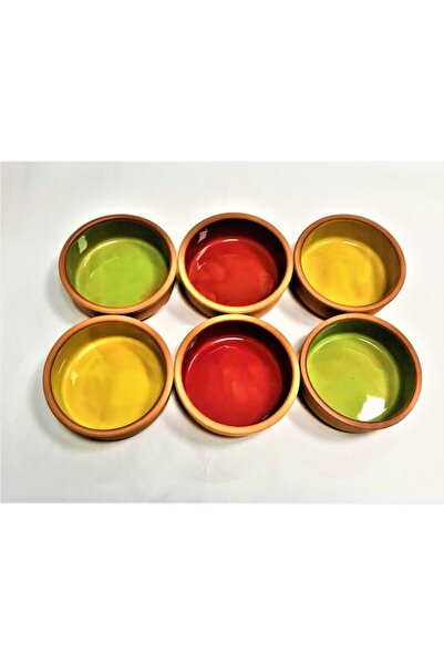 tureks pottery Güveç Sütlaç Tatlı Kap 6'lı Renkli Kutuda