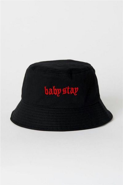 EFBUTİK Black Baby Stay Fisherman Hat Bucket Hat