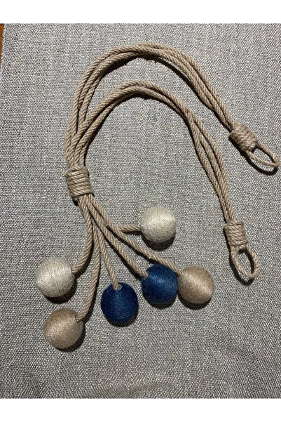 VANESSA PERDE Keten Perdelere Uyumlu Halat Perde Bağlama İpi 6 Top