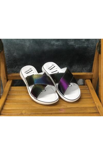 GEZER Πολύχρωμες γυναικείες αθλητικές παντόφλες με σχέδιο κηρήθρας