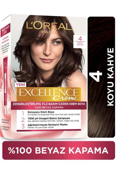 L'Oreal Paris Excellence Cream 4 Koyu Kahve