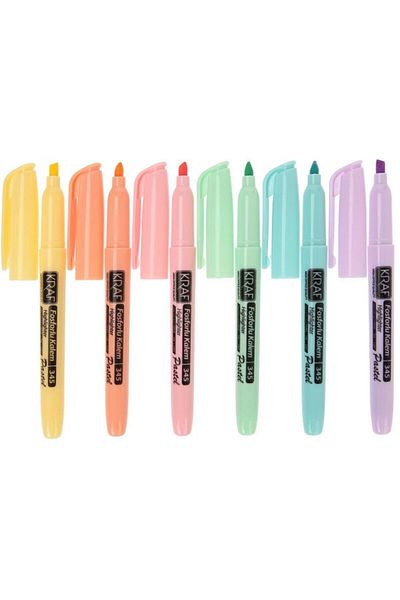 Kraft Kraf Highlighter Pastel Pen Type 6 Pieces