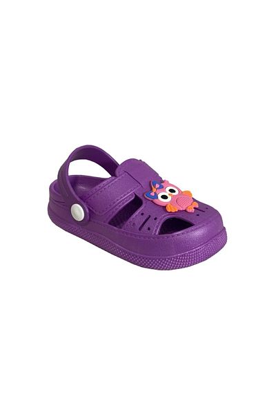 Daye Girl's Lilac Owl Patterned Sandals