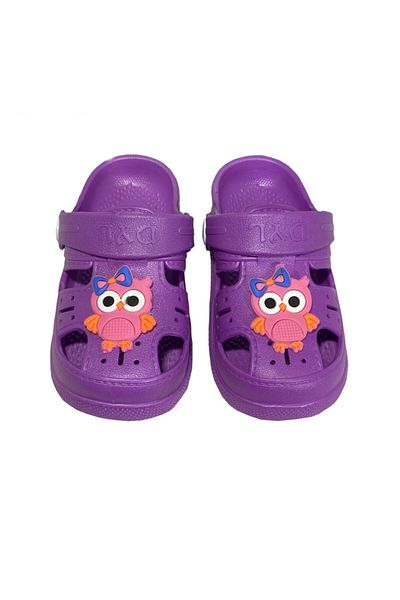 Daye Girl's Lilac Owl Patterned Sandals