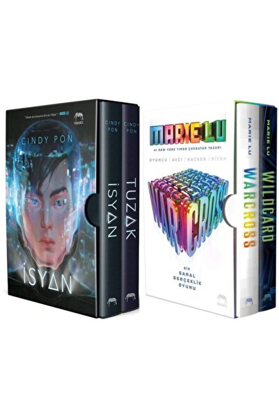 Yabancı Yayınları 2 Ayrı Set(4 Kitap) Ciltli Kutulu Özel Baskı- Isyan-tuzak-warcross-wildcard- Marie Lu
